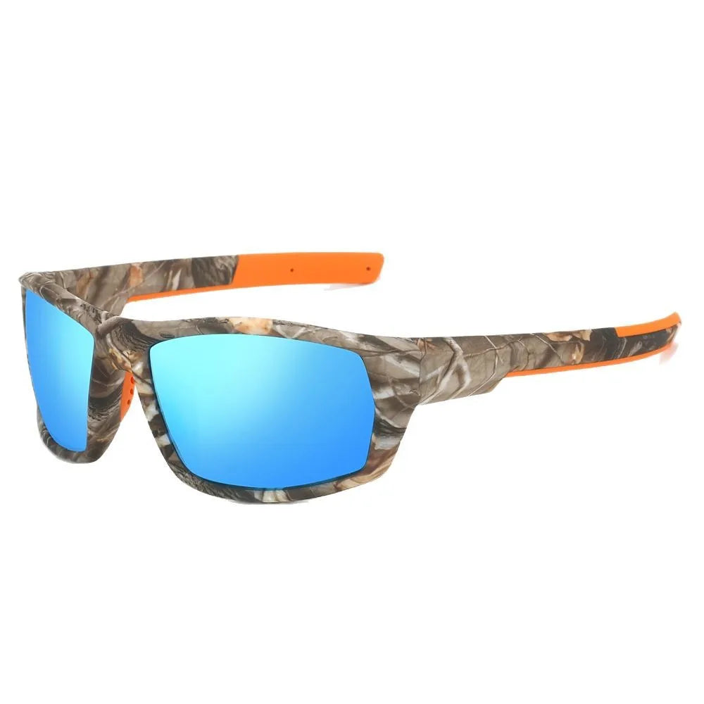 New Sunglasses for Men Sport Polarized Square Frame Camouflage Sun Glasses Driving Fishing Cycling Skiing Sun Eyewear UV400