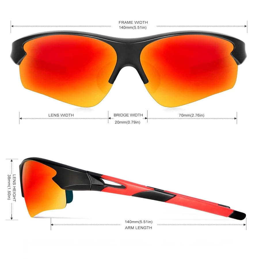 Sports Sunglasses for Men Women Fashion Lightweight Mens Sunglasses UV Protection for Outdoors