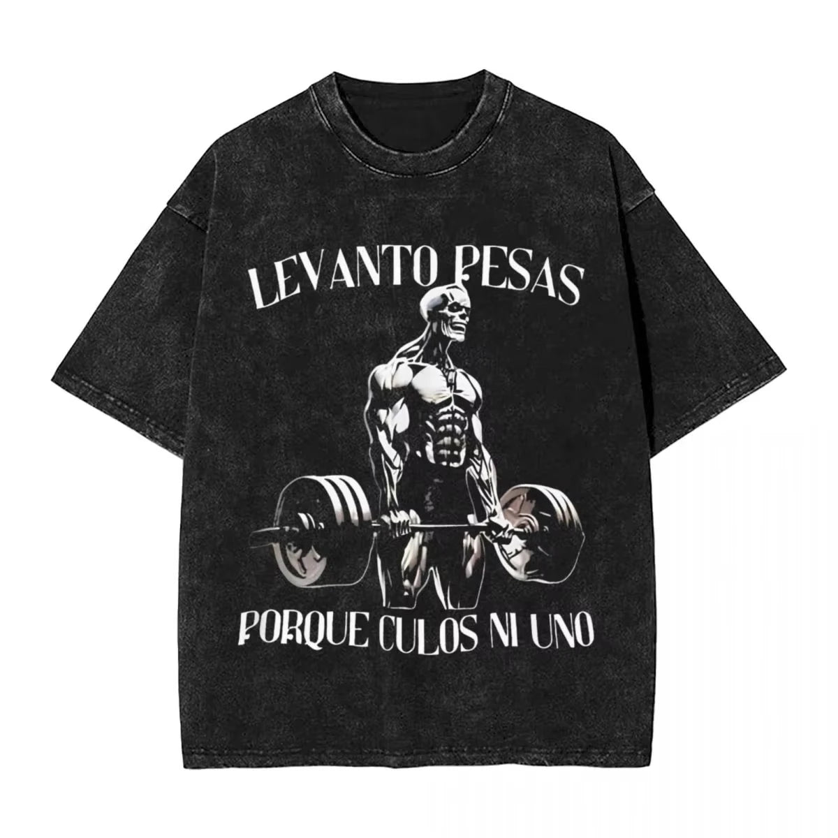 Men's T Shirt Calacas Chidas Gym Washed T-Shirts Trendy Cool Todo Sea Por Las Senoras Summer Tees Aesthetic Simple Casual Tops