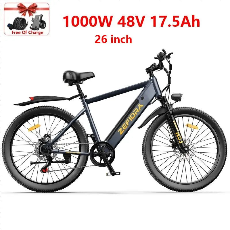 Two Wheels Electric Super Bicycle 1000w 14 26 Inch 30-50mph 30-60miles 48v Aluminum Alloy,climbing 45° Slopes Electric Scooter