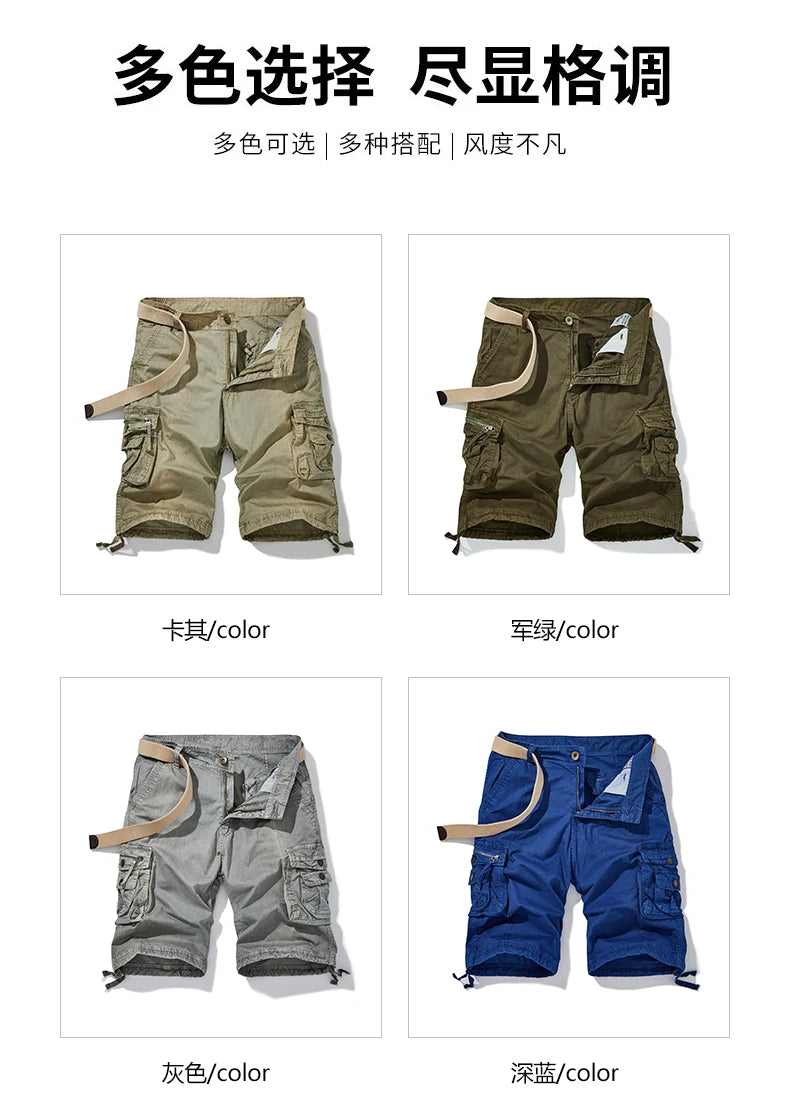 Shorts Male Slim Workout Shorts Lightweight Outdoor Mens Casual Hiking Cargo Fishing Short Pants Summer Quick Drying Work Shorts