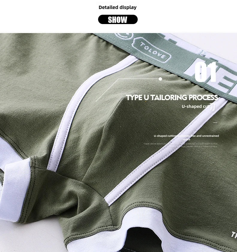 Men's underwear letters Breathable and comfortable small size skinny men's underwear