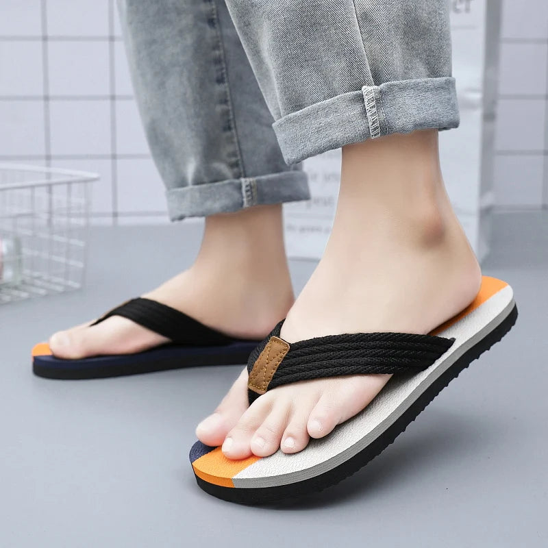 Men Slippers Summer High Quality Flip Flop Men Beach Shoes Fashion Outdoor Flip Flops Casual Breathable Slippers for Men Sandals