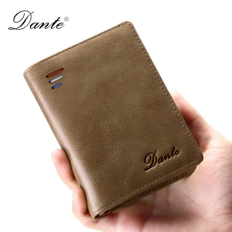 High Quality Men Wallet 2025 New Style Fashion Large Capacity Retro Card Bag Zipper Purses Pocket Short Men's Leather Wallet