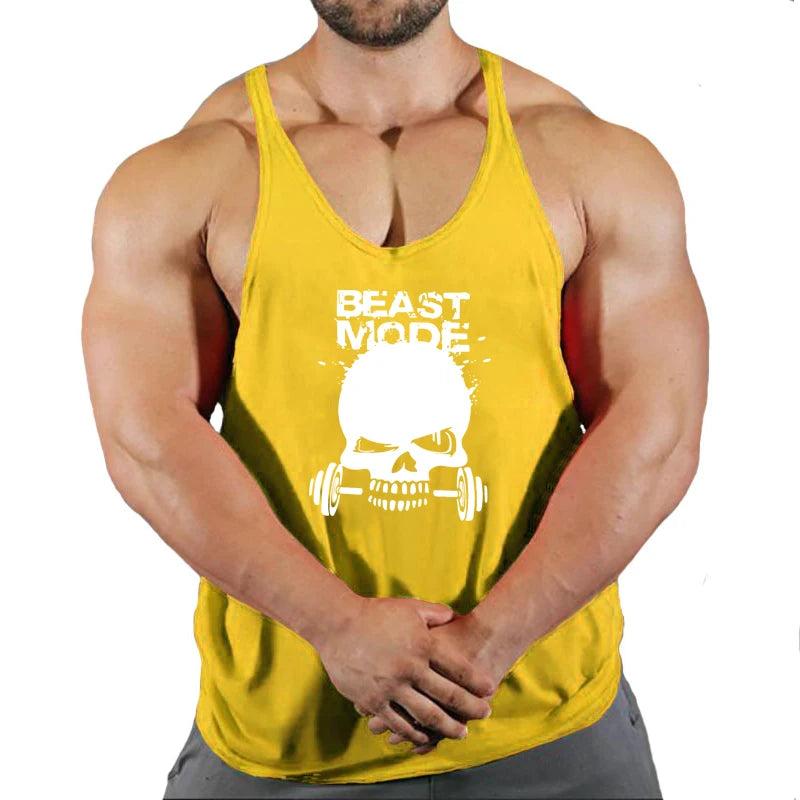 Gym T-shirts for Men Clothing Fighter Tanks Camis Mens Tops T-shirts Suspenders Man Top for Fitness Stringer Men's Clothes Shirt