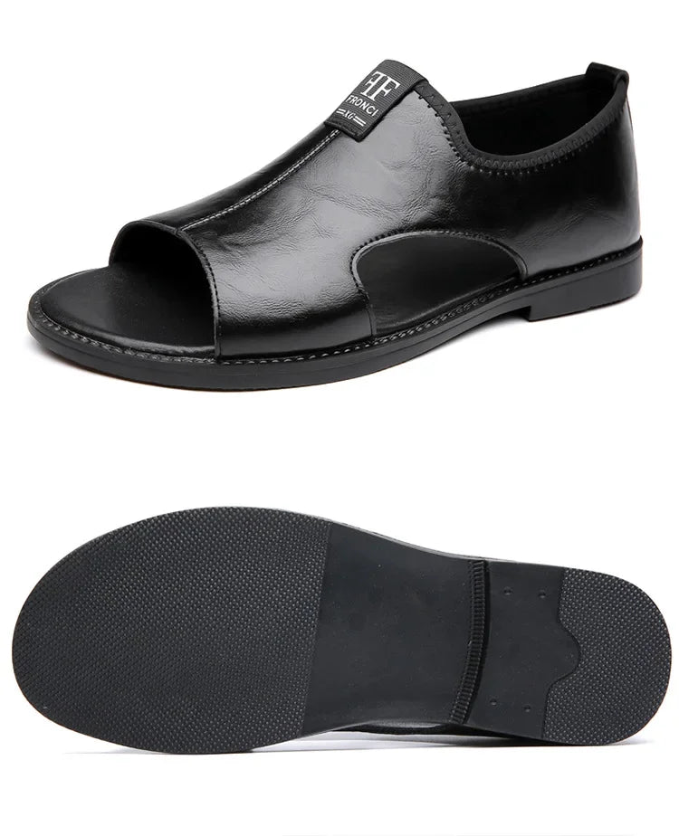 Brand Men's Sandals New Casual Shoes High Quality Soft Sole Men Slippers Outdoor Comfor Beach Shoes Leather Flat Sandals for Men