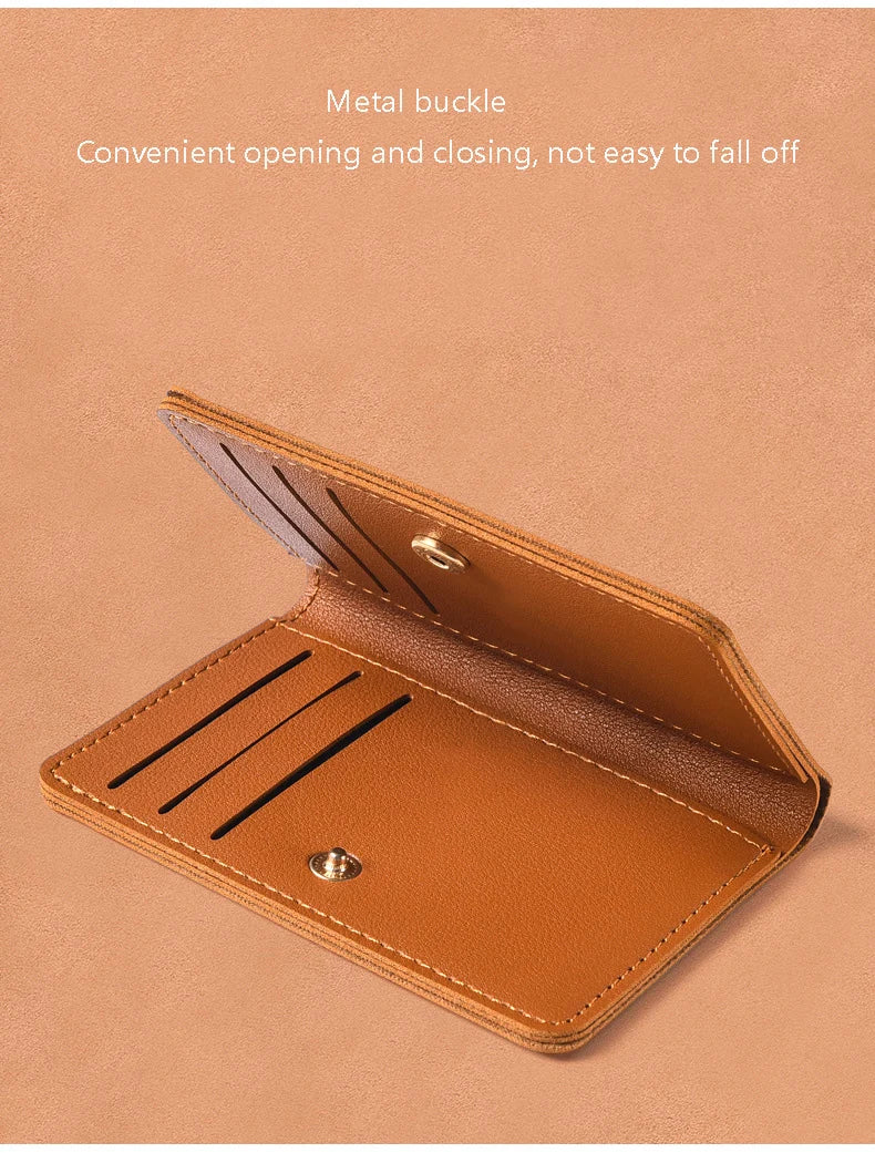 Classic Designer PU Leather Small Wallet for Men Short Simple Women's Purse Fashion Ultra Thin Credit Card Bag Coin Purse