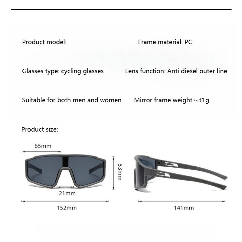 Cycling Sunglasses for Men Women Polarized Sports Sunglasses, Baseball Sunglasses Mountain Road Bike Eyeglass Outdoor Sports