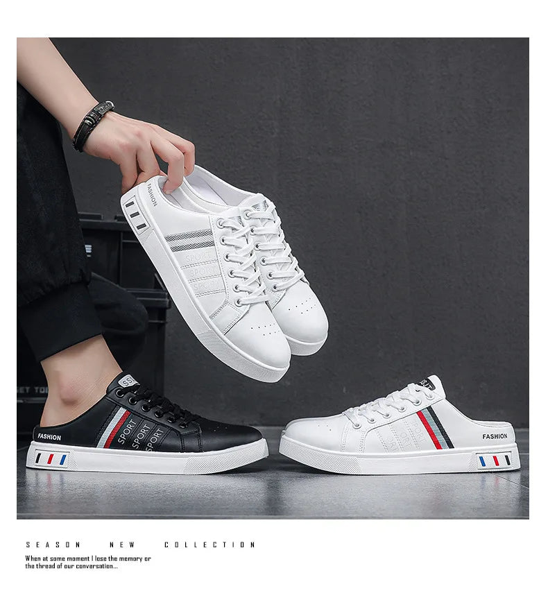 Summer Men Slippers Brand Comfortable Casual Shoes for Men Fashion Flat Sneakers High Quality Men Half Slippers Tenis Masculino