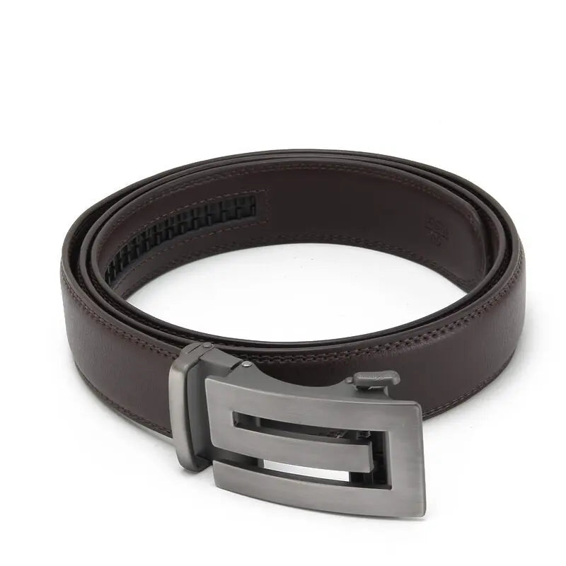 Belts Men Automatic Buckle Design Genuine Leather Belt For Men Luxury Leather Men's High Quality Male belt  110-130cm