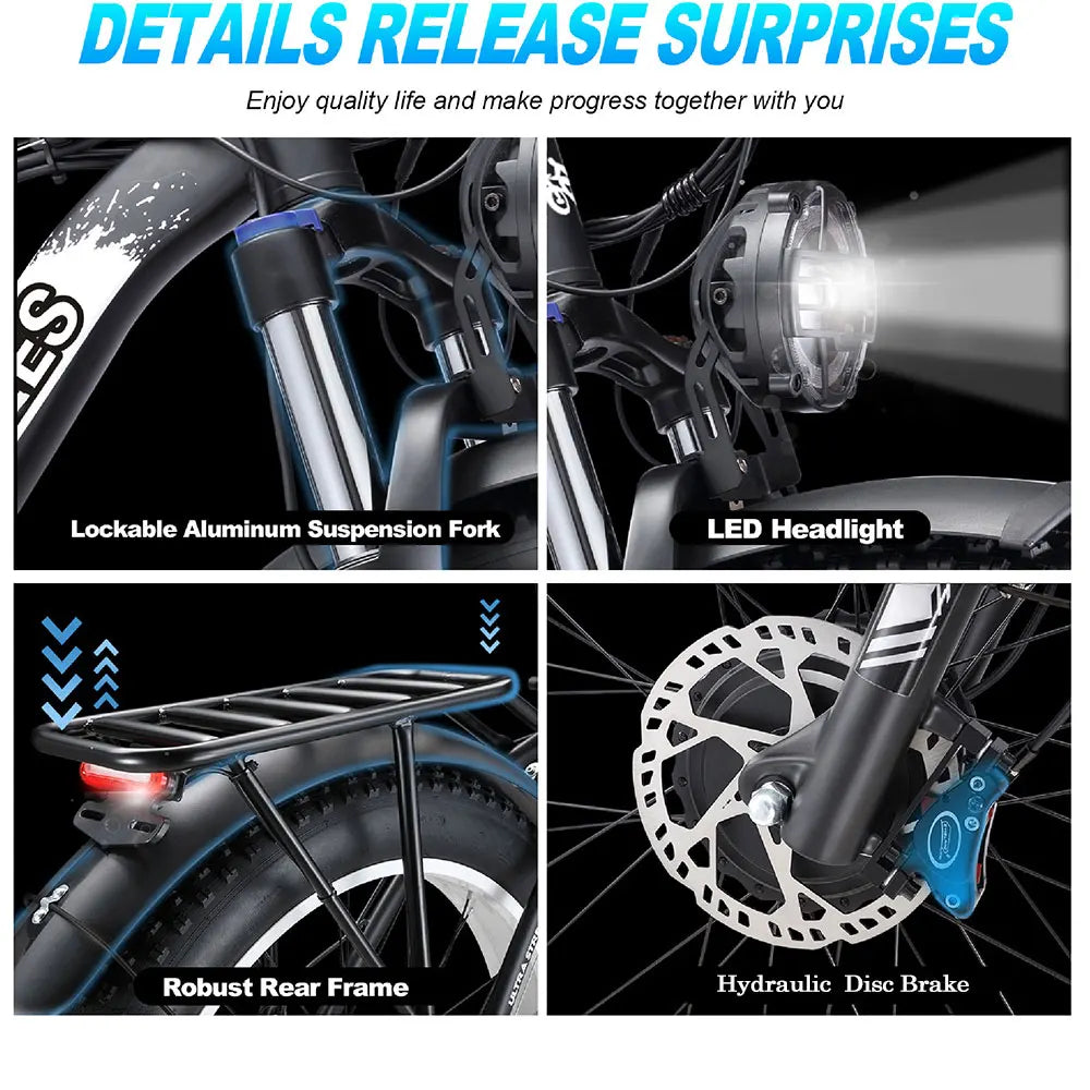 3000W Electric Bike Dual Motor ebike 35-37Mph High Speed Electric Mountain Bike  Electric Motorcycle Hydraulic Brake MTB