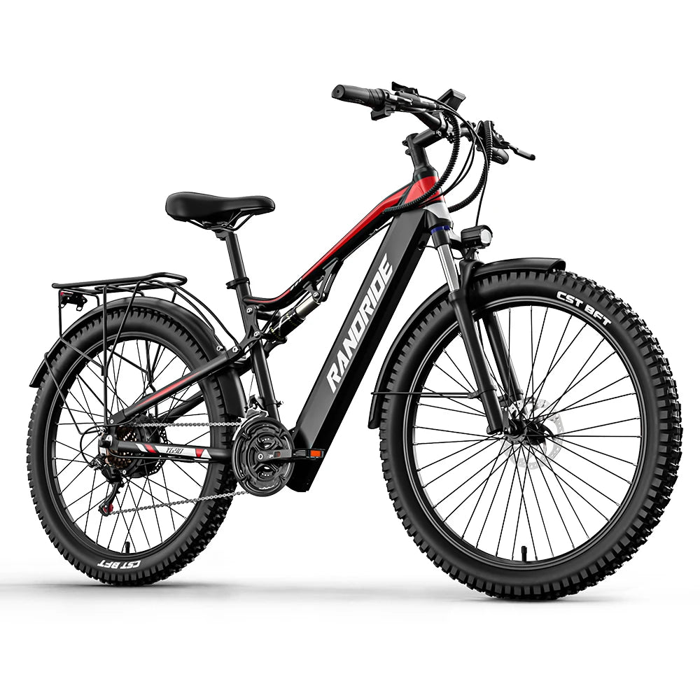 RANDRIDE YG90 1000W Electric Mountain Bike US Stock Fast Delivery 48V 17Ah Full Suspension Hydraulic Brakes E bike