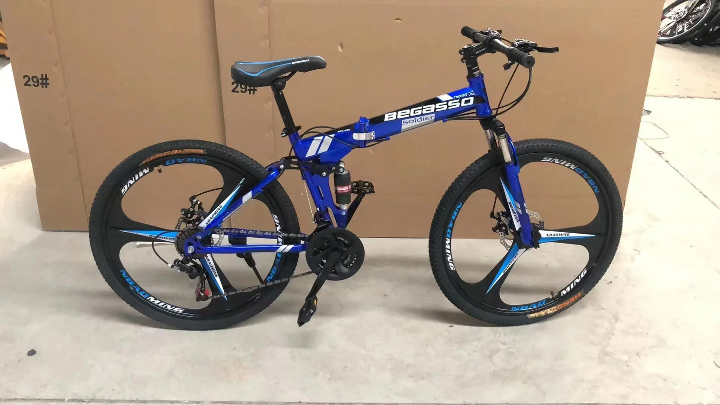 '27.5-Inch 26-Inch 20-Inch Fold Mountain Bike 7-Speed 21-Speed Fast Adult Folding 26'' Bicycle MTB Mountain Bike With Low Cost