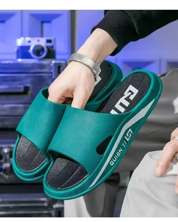 Slippers for men, outdoor, indoor, anti slip, cool, summer, non smelly feet, PVC home shoes, anti odor, bathroom, silent