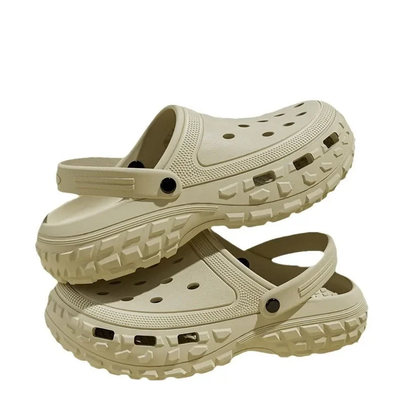 Men Platform Sandals 2025 Summer Closed Toe Non-slip Beach Sandals Woman Lightweight Soft Bottom Non-slip Sandalias for Home
