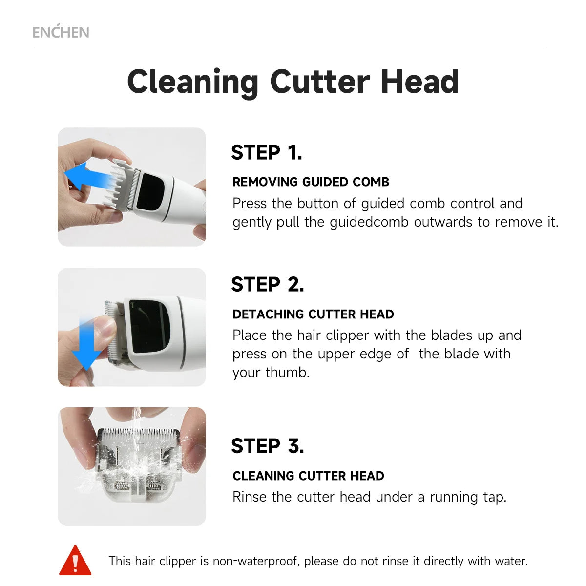ENCHEN Hair Clipper Electric Barber Clippers Rechargeable Hair Cut Machine Cordless Beard Trimmer Travel Clipper for Men Boost 2