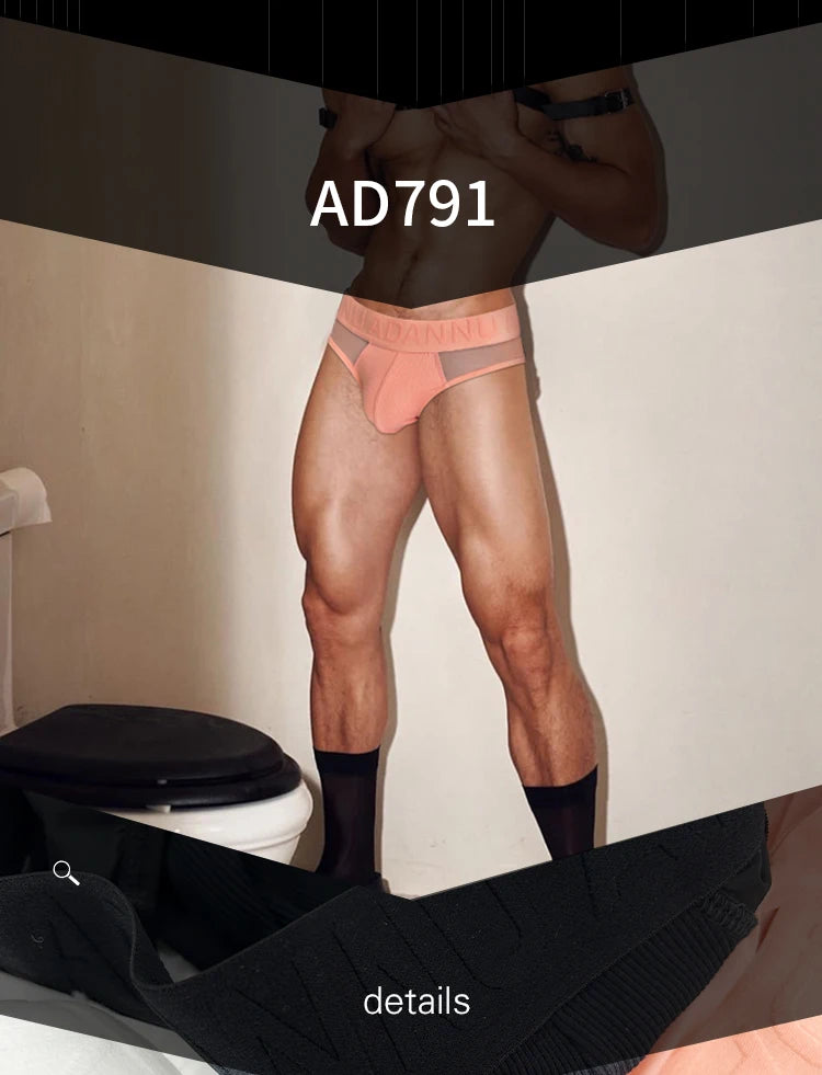 Transparent Men's Sexy Briefs Big U Pouch Underwear For Men Fashion Comfortable Soft Bikini Underpants Solid Color Male Panties