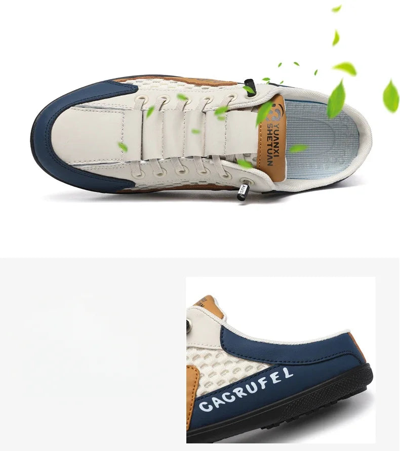 Men's Fashion Soft-soled Half Slippers Summer Trendy Bottom Casual Shoes Soft Sole Support Shoes Sneakers Half Drag Sandals