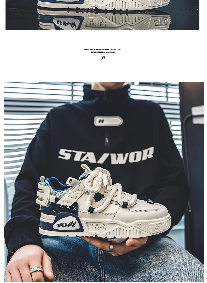 Shoes For Men Tennis Bread Hip-Hop Punk Skateboard Shoes Fashion Male Sneakers Couple Outdoor Sport Casual Shoes