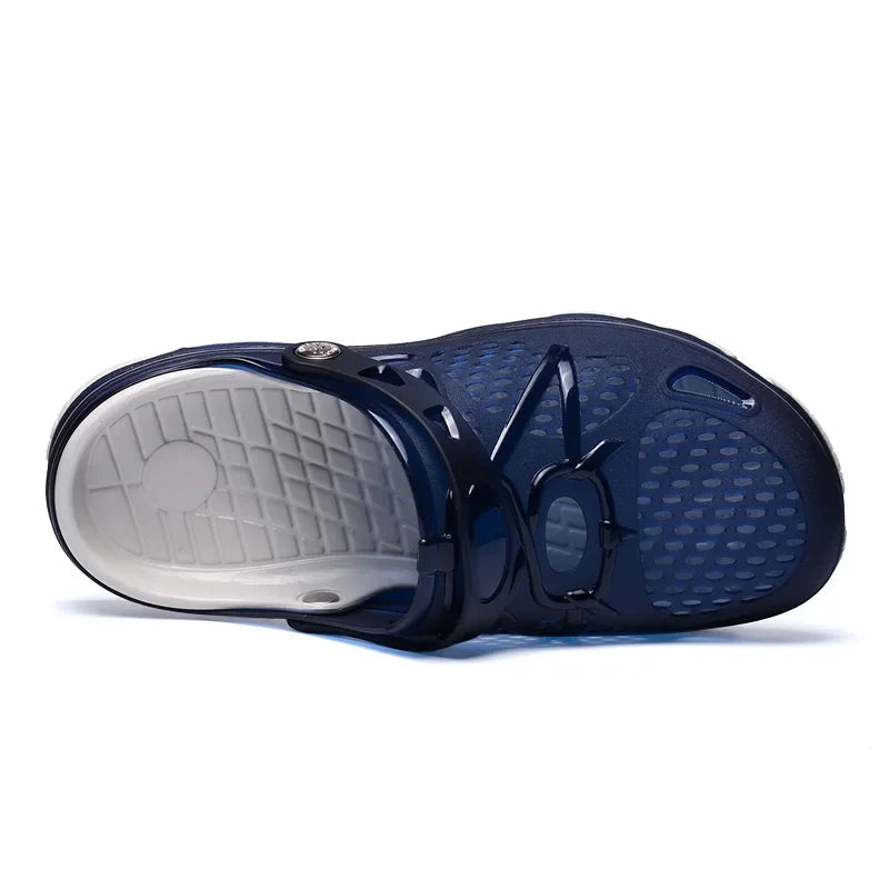 Fashion Men Slippers Casual Sandals Anti Slip Wear-Resistant Breathable Cushioning Color Blocking Design Versatile Sport Shoes