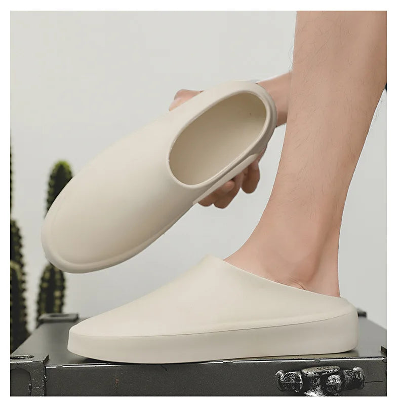Comfortable Slippers for Men Women Stylish Summer Beach Slides Couples Hollow Out Sandals Anti-Slip Bathroom Slippers