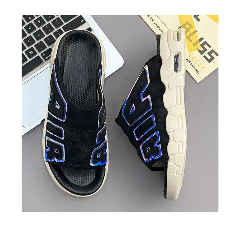 Men's Slippers Air Cushion Design Sandals Summer New PVC Soft Non-slip Men's Sports Slippers for Men Flip Flops Sandalias Hombre