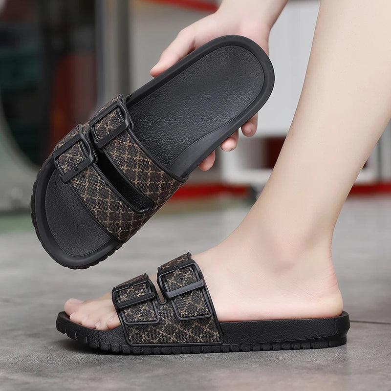 Summer Fashion Men Slippers Comfort Mens Sandals Non-slip Indoor Home Bathroom Slides Garden Shoes Outdoor Beach Casual Shoes