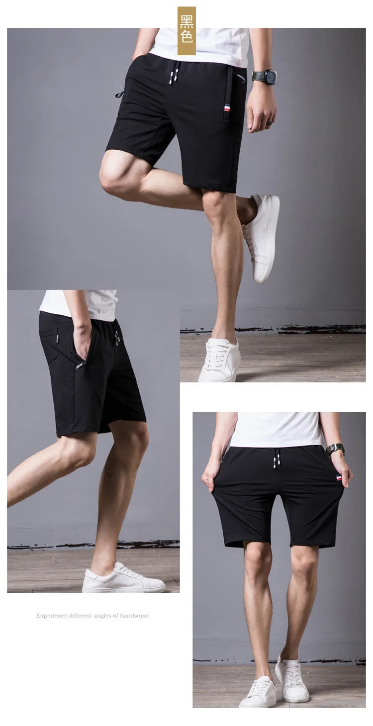 New Men's Shorts Summer Breeches Cotton Casual Sweat Men Hip Hop Streetwear Loose Jogger Shortspocket Beach Short Pants