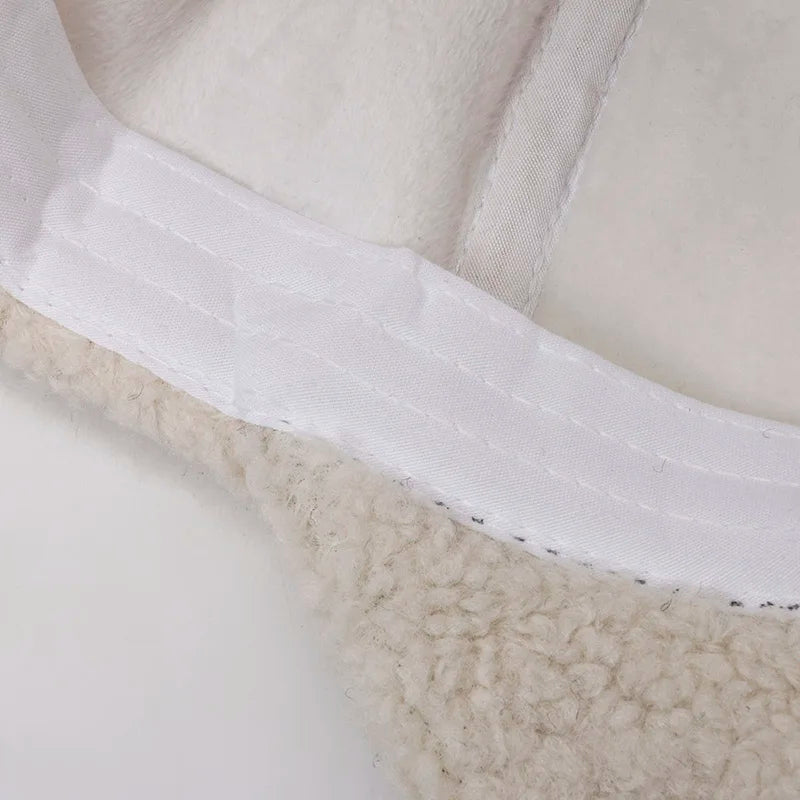 Baseball caps, outdoor warm caps, teddy velvet embroidered cold caps, stylish with warm hats