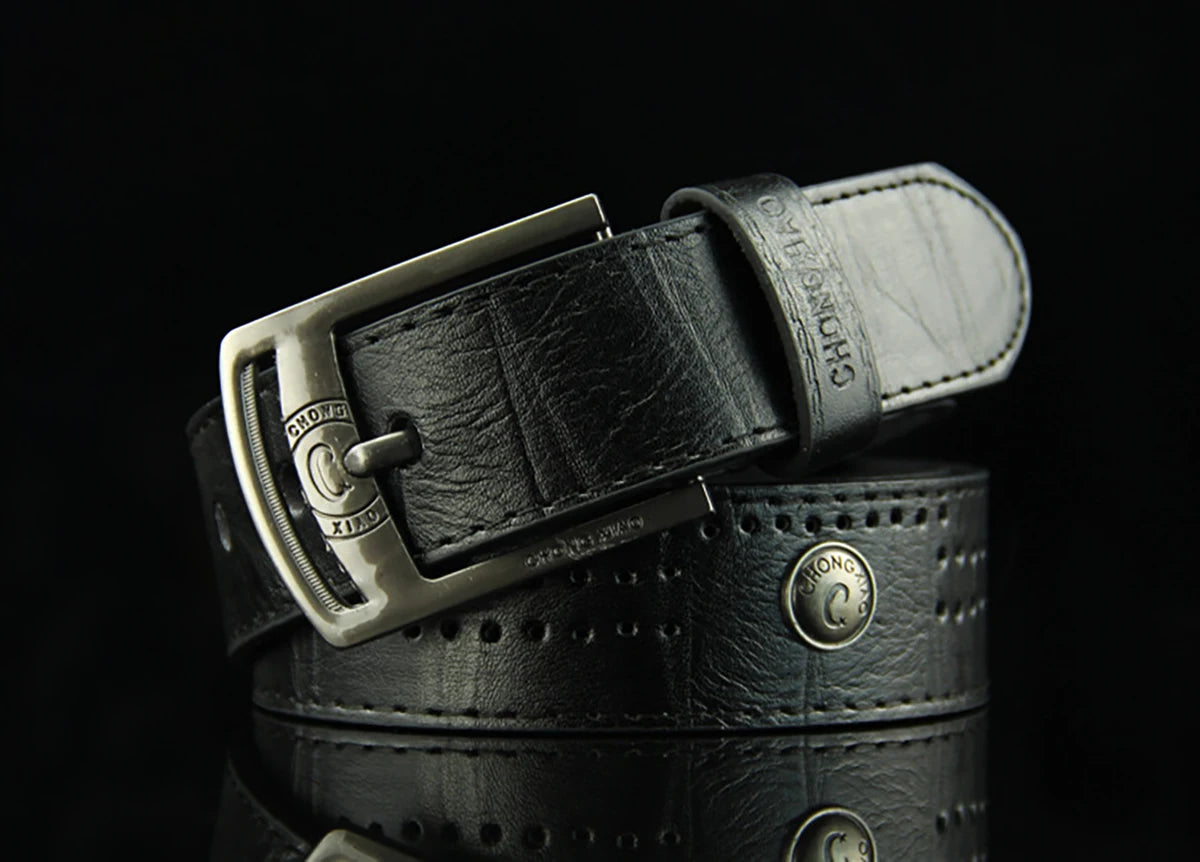 Men's Belt PU Alloy Square Buckle Business Belts Winter Pants Waistband Belts For Men Jean