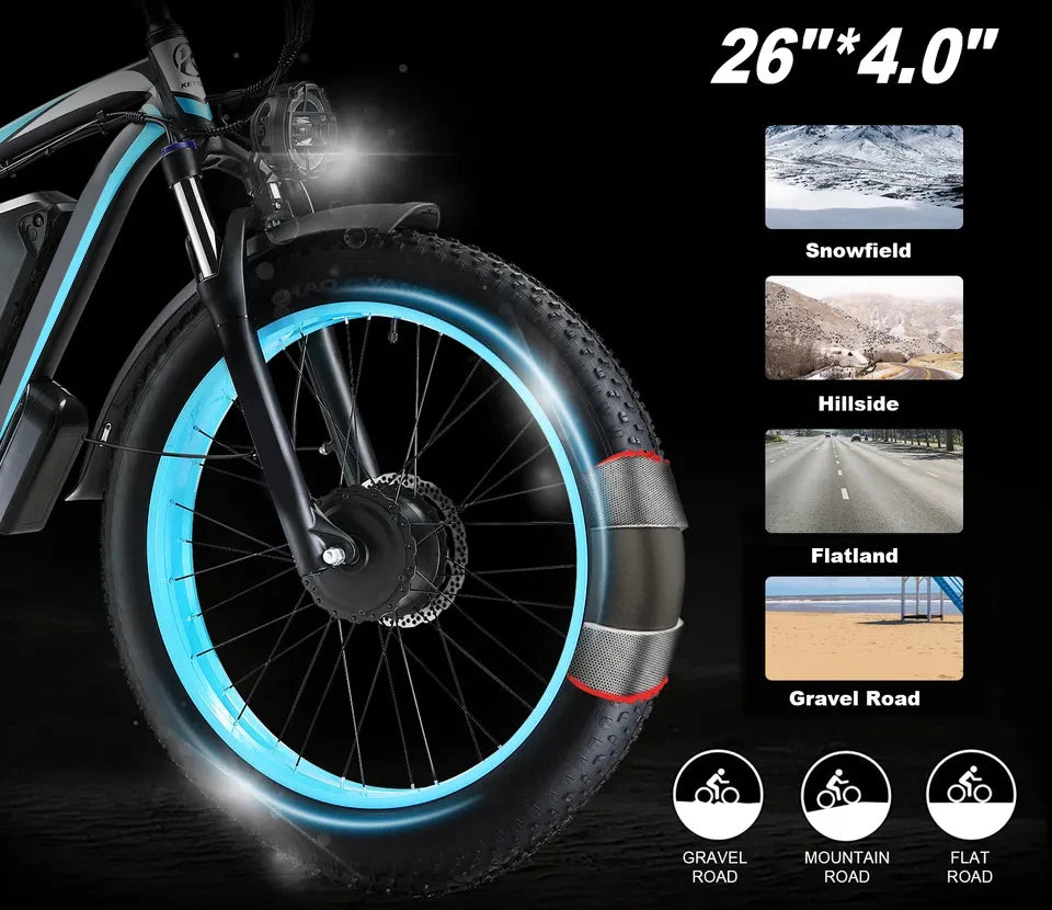 48V 22.4ah motor 1000 watts battery cycle fat tire electric bicycle electronic lithium battery rear hub motor 21 speed