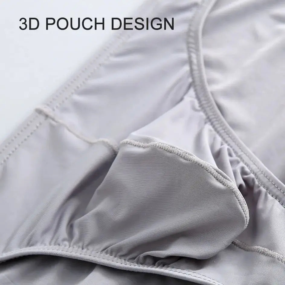 3 Pcs Mens Underwear Briefs Nylon For Men bulge with Pouch hombre slips Red Boys pack lot Breathable and sexy Male Panties