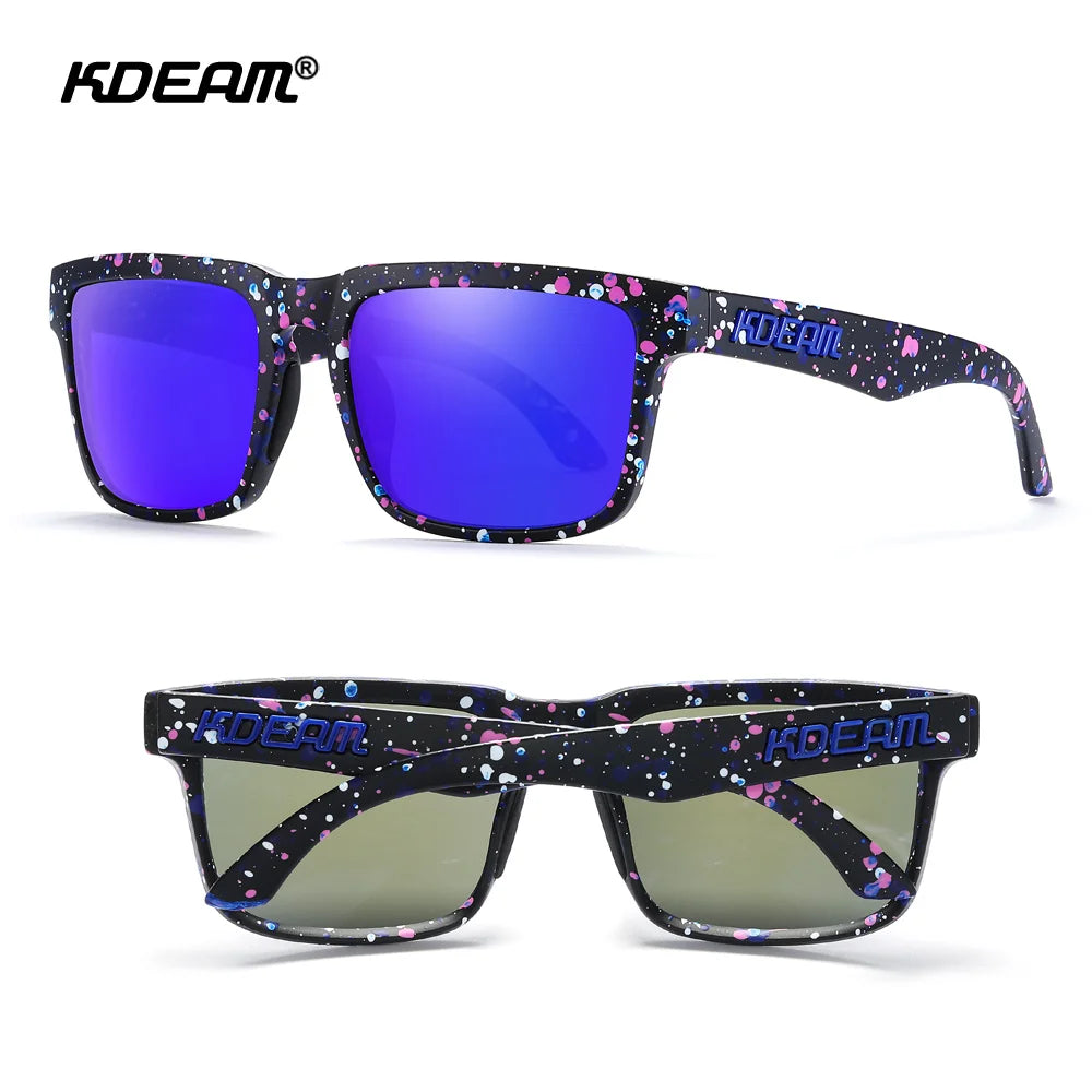 KDEAM Fishing Men's Sunglasses Polarized Classic Square Shades Unisex Size With Packaging