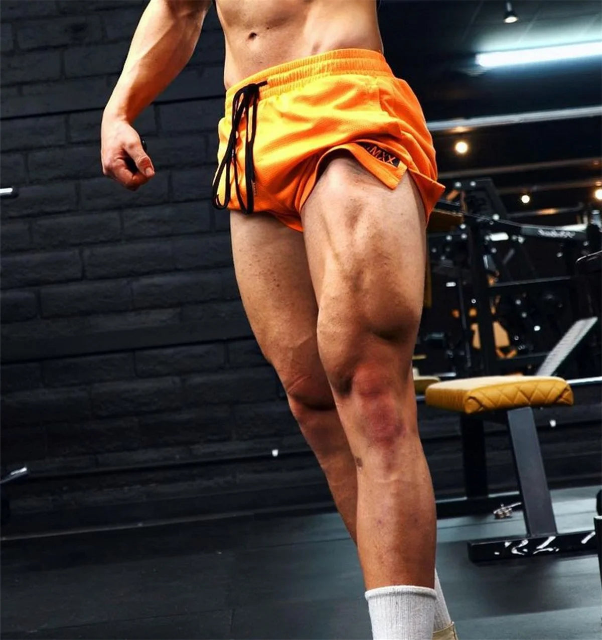 Bodybuilding Shorts Men Summer Running Sport Gym Fitness Breathable Mesh Bermuda Boxing Training Male Quick Dry  Beach Pants