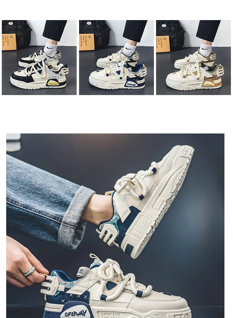 Shoes For Men Tennis Bread Hip-Hop Punk Skateboard Shoes Fashion Male Sneakers Couple Outdoor Sport Casual Shoes