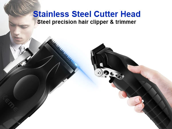 Kemei KM-2296 KM-2299 KM-1102 Hair Clipper Kit Men's Electric Shaver Hair Trimmer Machine Professional Hair Cutting Machine