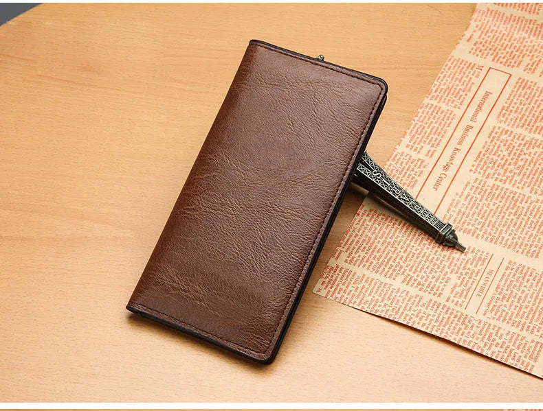 Mens Long Section Wallet Fashion Lightweight Soft PU Leather Mens Horizontal Multifunctional Wallet cartera mujer pURSE