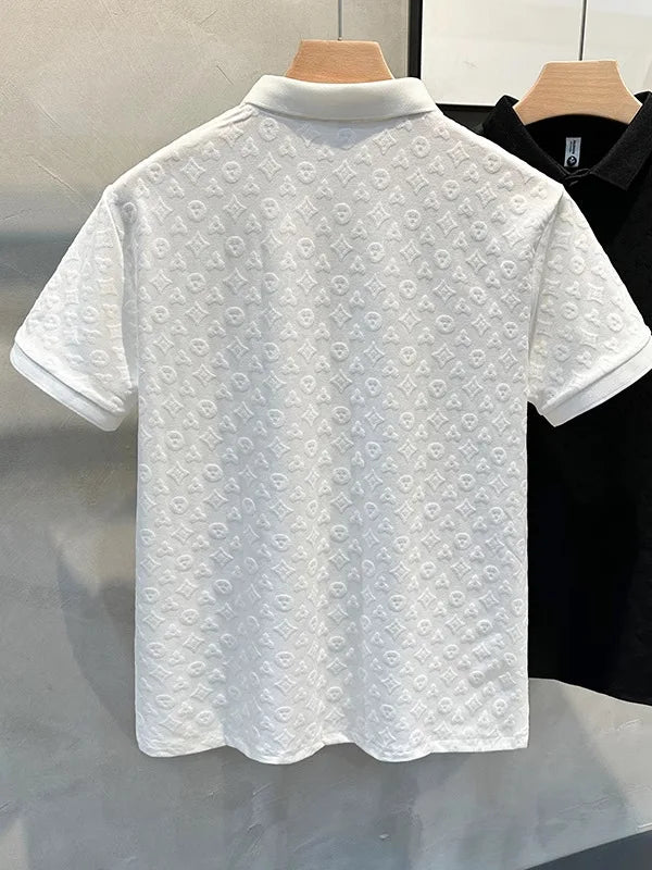 Best Polo Shirt Men 2025 Summer White Polo Shirt Luxury Breathable Solid Short Sleeve Office Business Casual Polo T shirt Men