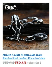 BEIER High Quality Aragorn II Barahir Snake Stainless Steel Men Ring Jewelry BR8-599