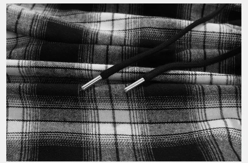 2025 Men's Shorts Checkered Printed Home Casual Pants Breathable Summer Street Wear Combination with Flat Corner Design