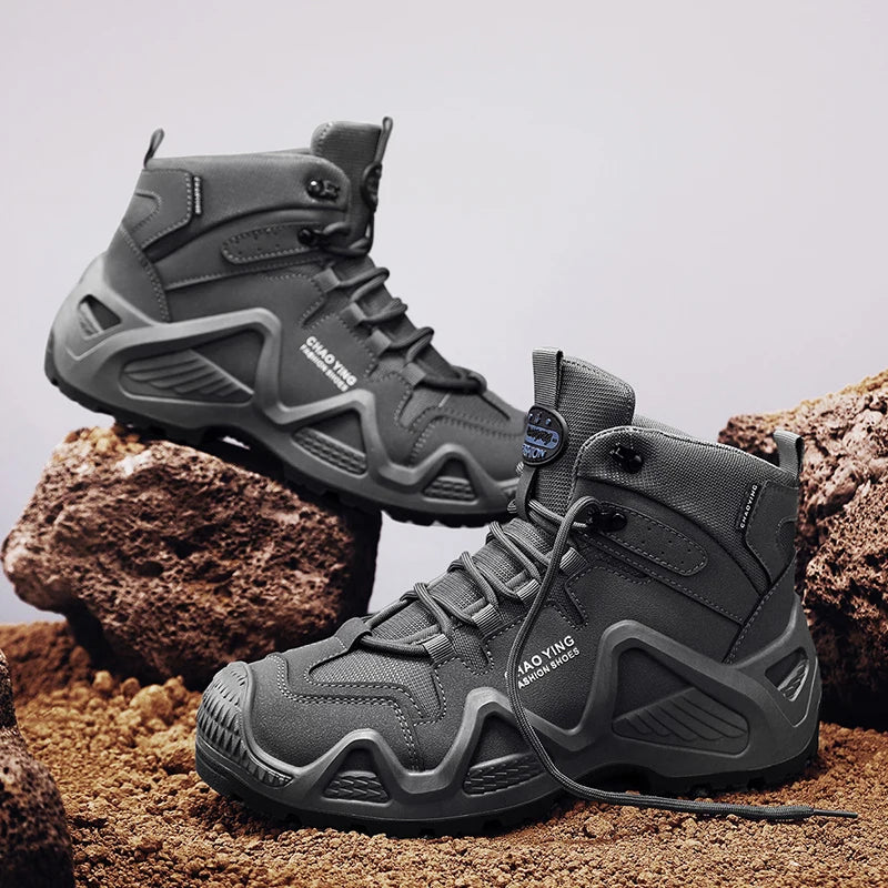 Men's Thick Soled Mountaineering Boots Sneakers Men's New Autumn Non-slip Wear-resistant Dirty Outdoor Work Shoes