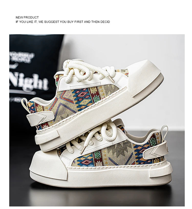 Trendy Street Style Lace Up Sneakers for Men Outdoor Activities Shoes Обувь Skate Shoes for Men Comfy Non Slip Casual Sneakers