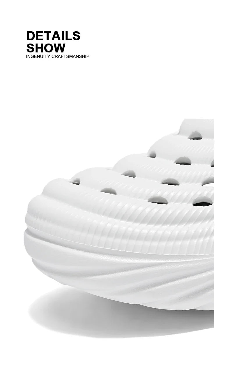 Summer Slippers for Men Driving Dual-Purpose Operating Room Baotou Clogs Soft Sole Outer Wear Home Casual Coconut Sandals