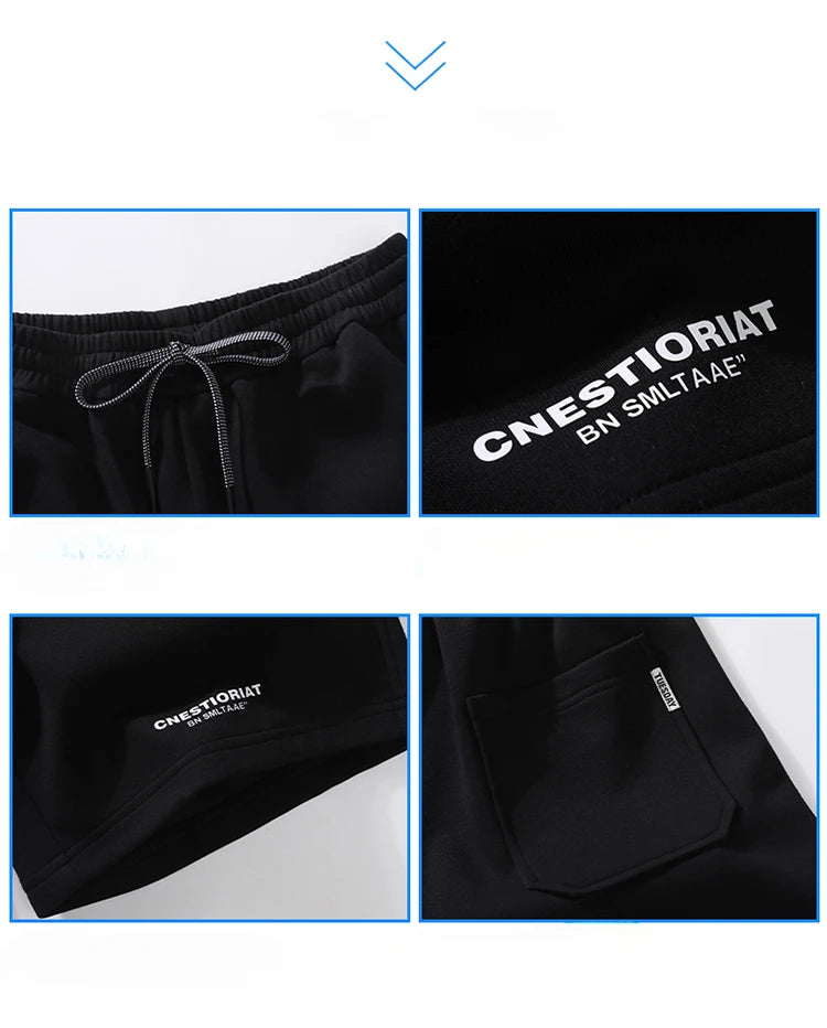 Men's Shorts Streetwear Trend Casual Loose Sporty Knees Length Shorts 2025 Summer New Fashion Stereoscopic Printed Cotton Shorts