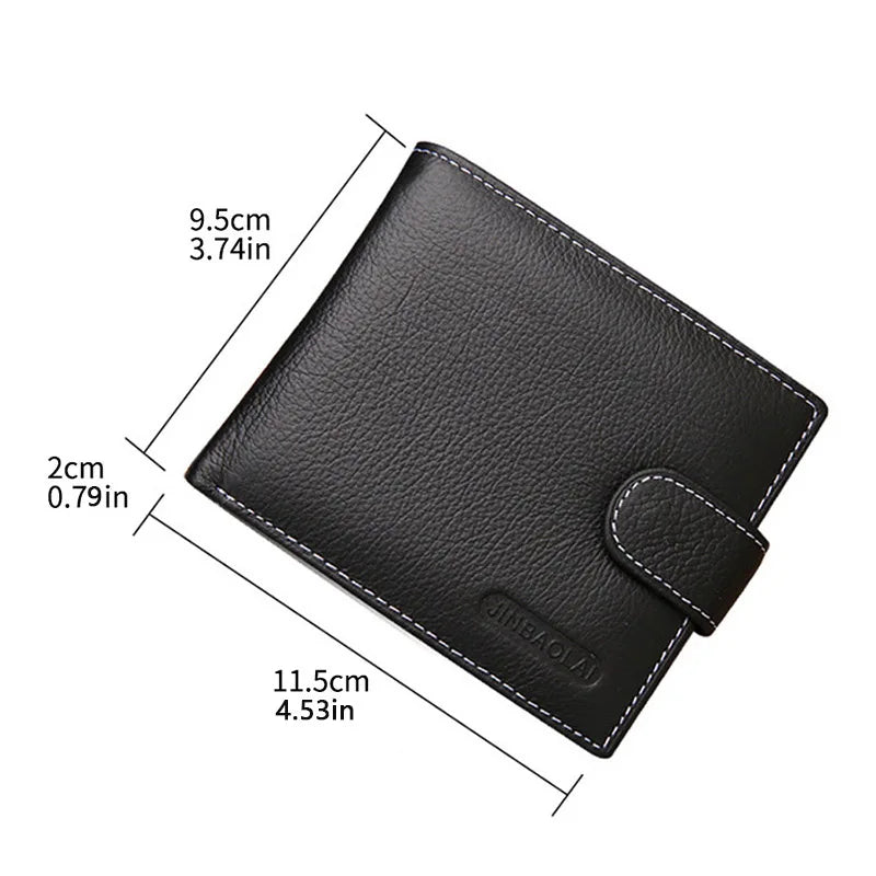 Genuine Leather Men Wallets Cow Leather Solid Sample Style Zipper Purse Man Card Horders Famous Brand High Quality Male Wallet