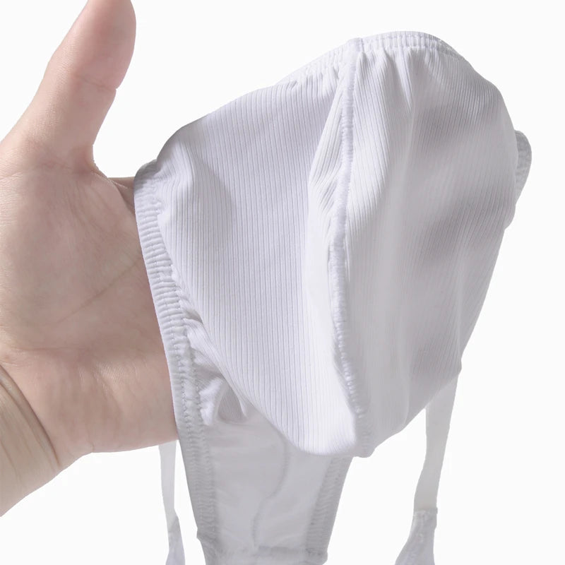 Sexy Underwear Men Bikini Briefs Cuecas Wrinkle U Pouch Men's Breathable Panties Slip Hombre Lingerie Erotic Underpants