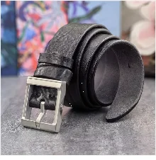 Brass Cowboy Belt Buckle Luxury Men Leather Belt Ceinture Homme Yellow Belts For Men Wide Male Strap Jeans Waist MBT0537