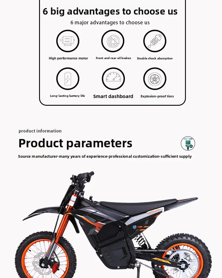 Electric off-road motorcycle lithium battery all-terrain mountain desert mud bike