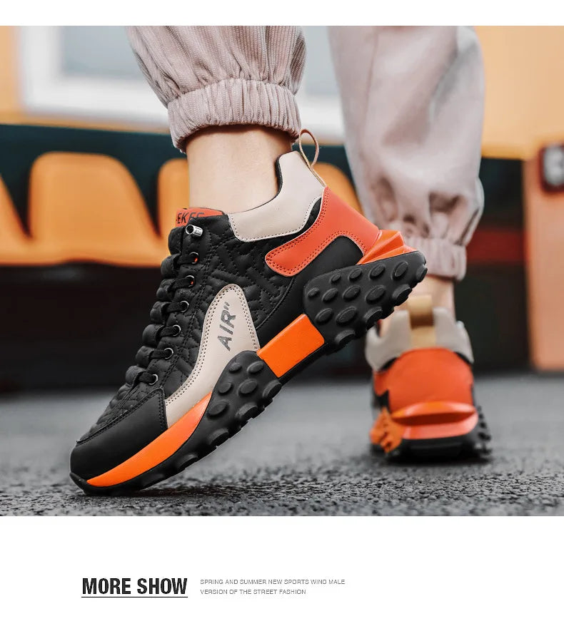 Brand Men's Sneakers Designer Comfortable Running Shoes for Men Outdoor Non-Slip Casual Shoes Fashion Platform Board Shoes Male