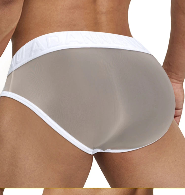 Transparent Men's Sexy Briefs Big U Pouch Underwear For Men Fashion Comfortable Soft Bikini Underpants Solid Color Male Panties